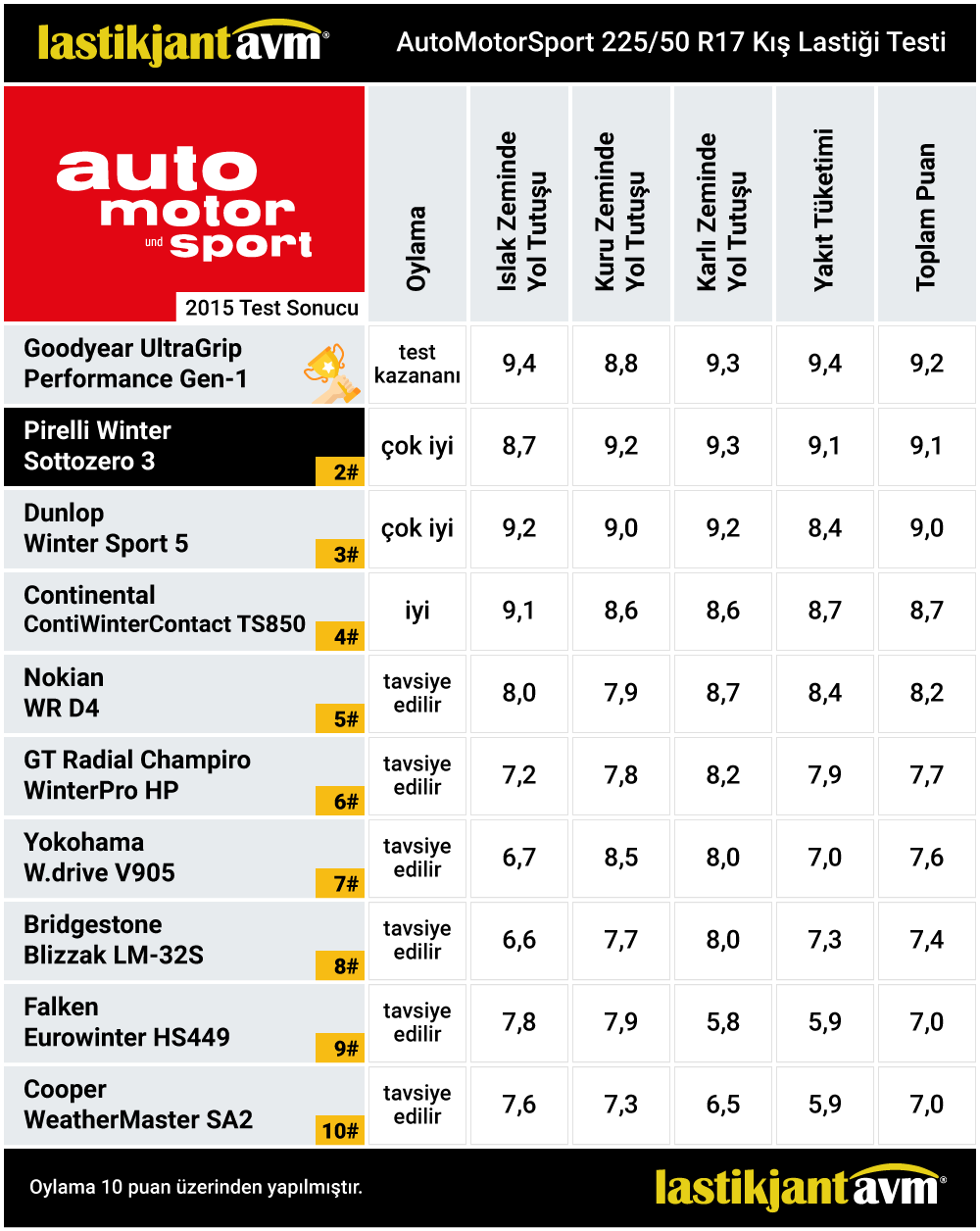 Auto Motor Sport 2015 Pirelli Sottozero Serie 3 225 50 r17 Kış Lastiği Testi