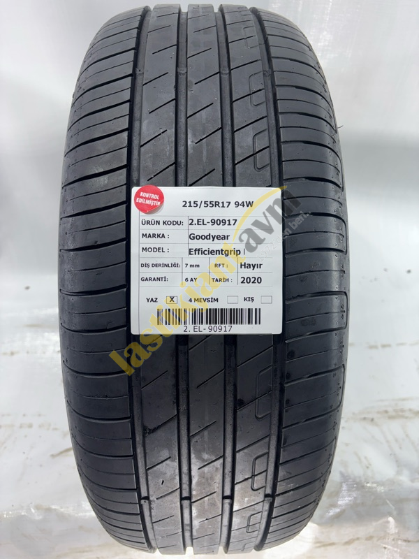 Goodyear 215/55R17 94W Efficientgrip Per 7 mm 2.EL Yaz Lastiği (2020)