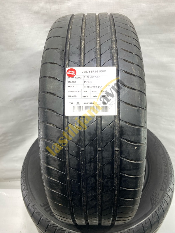 Pirelli 225/55R16 95W Cinturato P7 7 mm 2.EL Yaz Lastiği (2020) RFT
