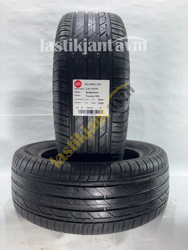 Bridgestone 215/55R17 91V Turanza T001 6 mm 2.EL Yaz Lastiği (2020)