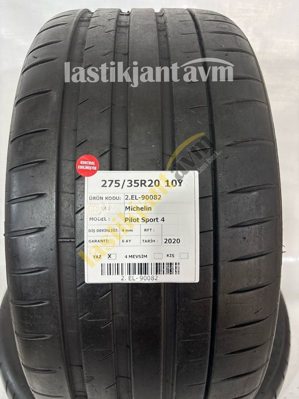 Michelin 275/35R20 102Y Pilot Sport 4s 4 mm 2.EL Yaz Lastiği (2020)