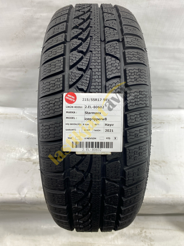 Starmaxx 215/55R17 98V 8mm Icegripperw850 2.El Kış Lastiği (2021)
