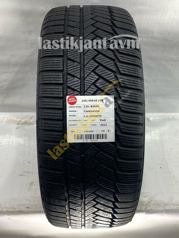 Continental 245/45R18 100V 7 mm C.W.Contactts850 2.El Kış Lastiği (2021) RFT