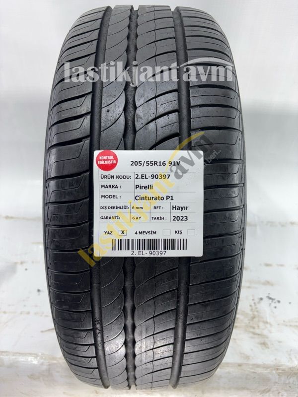 Pirelli Cinturato P1 205/55R16 91V 6mm 2.El Yaz Lastiği (2023)