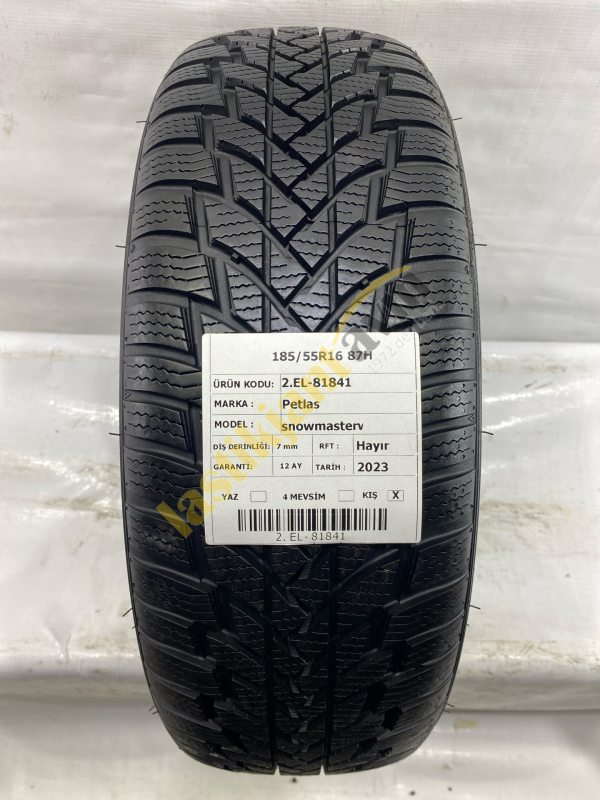 Petlas 185/55R16 87H 7 mm SnowmasterW851 2.El Kış Lastiği (2023)