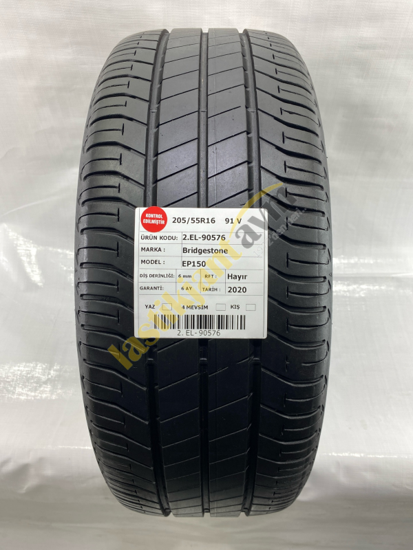 Bridgestone 205/55R16 91V Ecopıa Ep150 6 mm 2.EL Yaz Lastiği (2020)