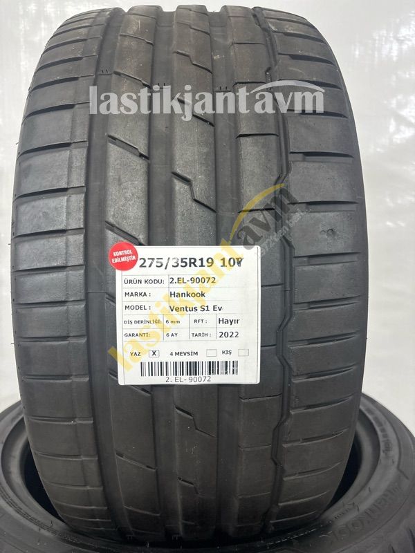 Hankook 275/35R19 100Y Ventus S1Evo3 6 mm 2.EL Yaz Lastiği (2022)
