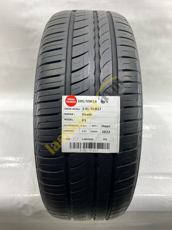 Pirelli 205/55R16 91V Cinturato P1 5 mm 2.EL Yaz Lastiği (2022)