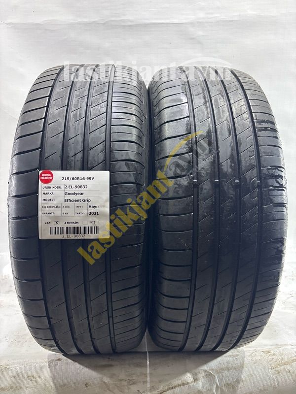 Goodyear 215/60R16 99V Efficientgrip Per 7 mm 2.El Yaz Lastiği (2021)