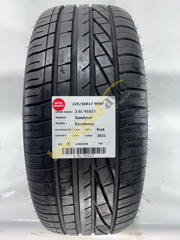 Goodyear 225/50R17 98W Excelence 7 mm 2.EL Yaz Lastiği (2021) RFT
