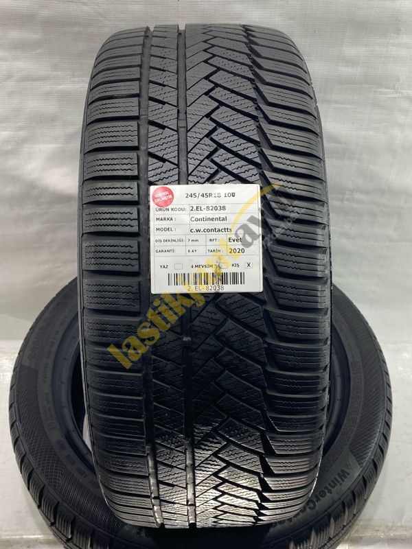Continental 245/45R18 100V 7 mm C.W.Contactts850 2.El Kış Lastiği (2020) RFT