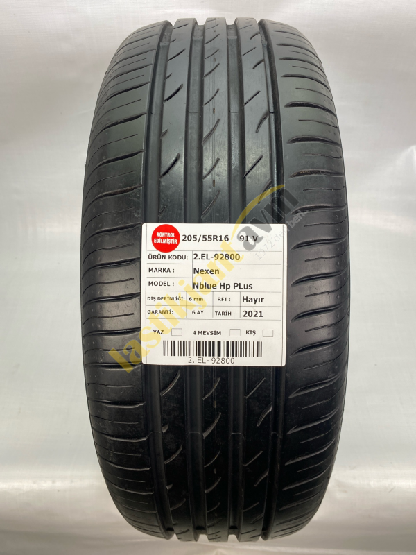 Nexen Nblue Hp Plus 205/55R16 91V 6mm 2.El Yaz Lastiği (2021)
